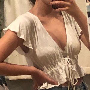 urban outfitters tie front top